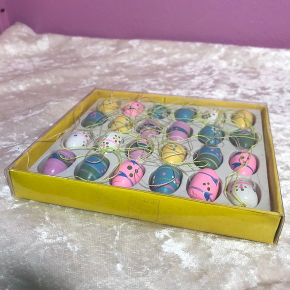 NEW Vintage Wood Easter Tree Ornaments Retro Rabbits Eggs Birds NWT Home Holiday - Picture 8 of 9